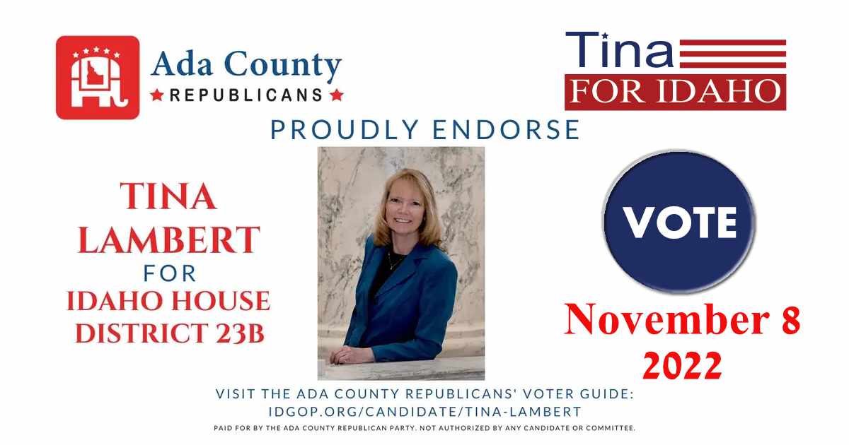 Ada County Republicans Endorse Tina Lambert for Idaho State Representative, District 23